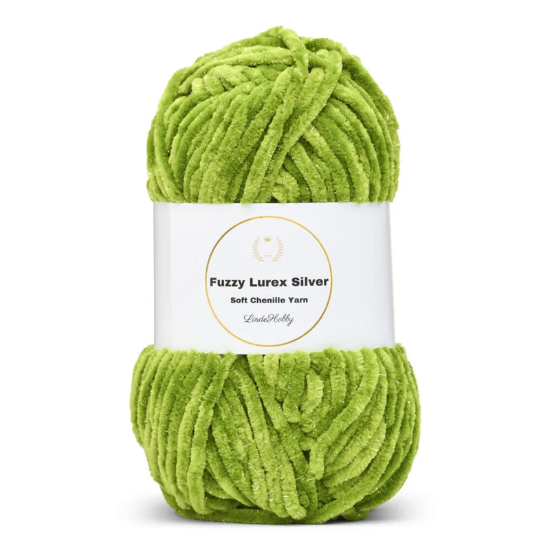 LindeHobby Fuzzy Chenille Silver Lurex